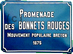 photo de la pancarte promenade des Bonnets rouges  Rennes - 35